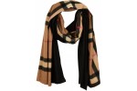 Brown/black winter scarf with Burberry checks